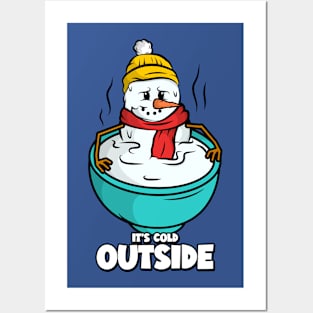 Funny Christmas Xmas Snow Man Winter Posters and Art